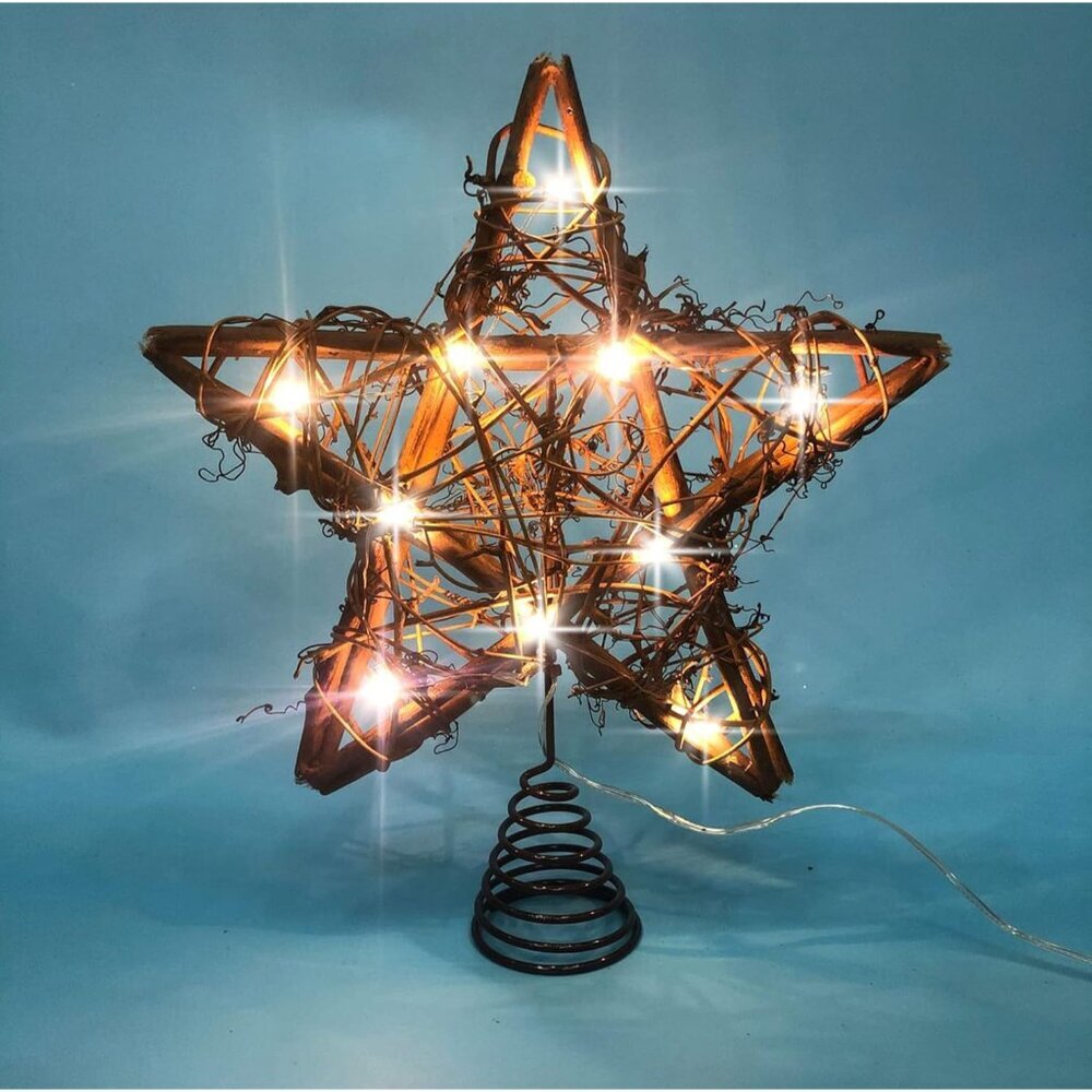Christmas Tree Topper Farmhouse Christmas Decor Christmas Tree Decorations Ratta